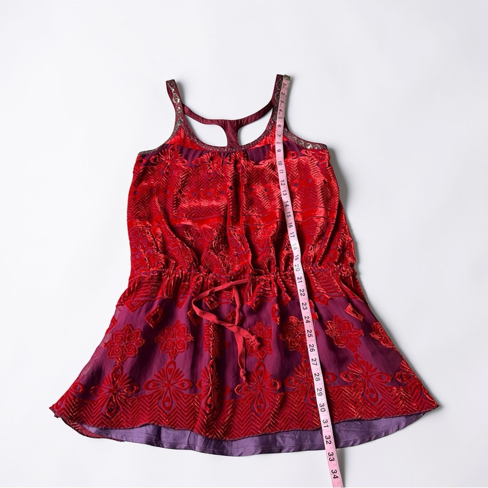Free People Embroidered Silk-Blend Racerback Dress – Size 6 - Picture 16 of 16